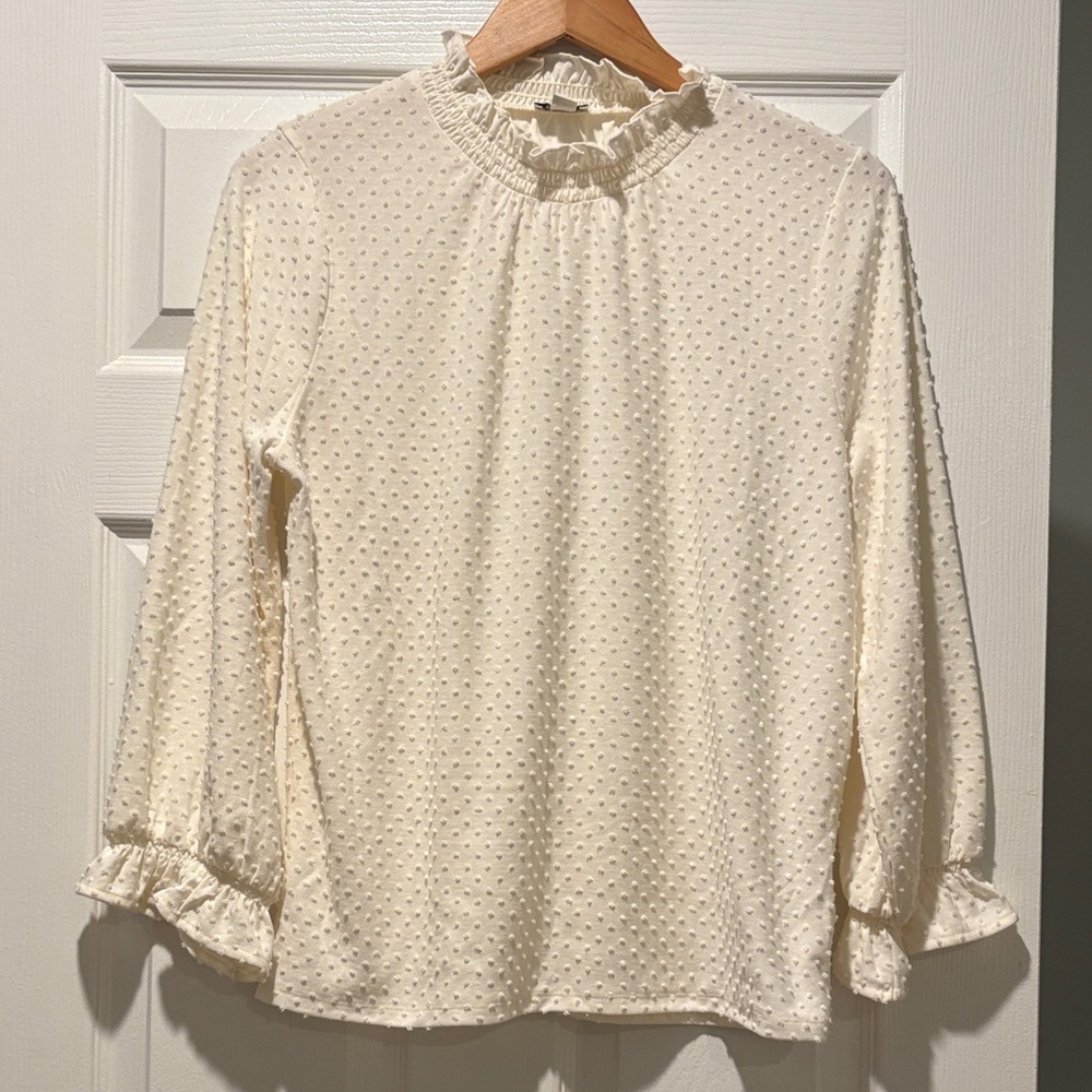J Crew Swiss Dot Top